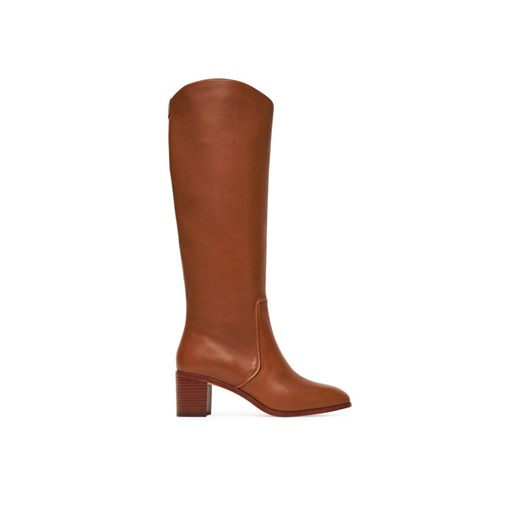 Kozaki LAUREN RALPH LAUREN Charly Bo Tal 802974388001 Brązowy ze sklepu eobuwie.pl w kategorii Kozaki damskie - zdjęcie 184566697
