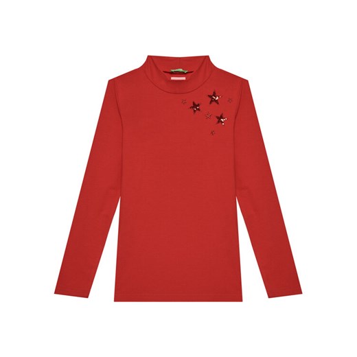 United Colors Of Benetton Golf 3Q8DC10L1 Czerwony Regular Fit ze sklepu MODIVO w kategorii Bluzki dziewczęce - zdjęcie 184567928