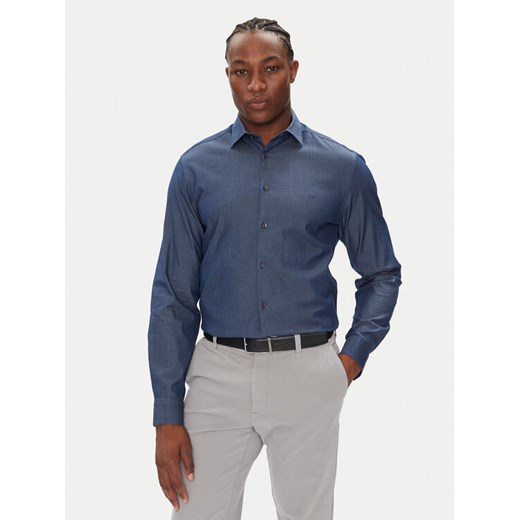 Calvin Klein Koszula LV019EU024 Granatowy Slim Fit ze sklepu MODIVO w kategorii Koszule męskie - zdjęcie 184567977