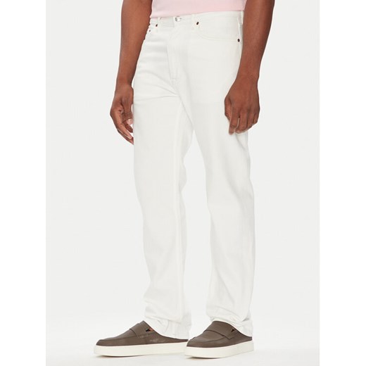 Calvin Klein Jeans Jeansy LV04LB781G Biały Straight Fit ze sklepu MODIVO w kategorii Jeansy męskie - zdjęcie 184567979