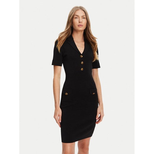 Guess Sukienka dzianinowa W5YK29 Z0130 Czarny Slim Fit ze sklepu MODIVO w kategorii Sukienki - zdjęcie 184568006