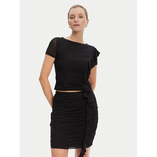 Guess Bluzka W5YP08 KCZC2 Czarny Regular Fit ze sklepu MODIVO w kategorii Bluzki damskie - zdjęcie 184568007