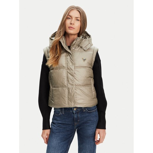 Guess Bezrękawnik W5YL11 WHDO2 Zielony Regular Fit ze sklepu MODIVO w kategorii Kamizelki damskie - zdjęcie 184568017
