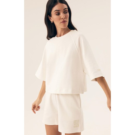 Esotiq bawełniane spodenki damskie Mavere 43070-01X, Kolor kremowy, Rozmiar L, BLOOVII ze sklepu Primodo w kategorii Szorty - zdjęcie 184569157