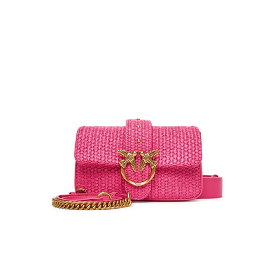 Torebka PINKO Love One Mini Slouchy Fl PE 25 PLTT 104340 A2CF Różowy ze sklepu eobuwie.pl w kategorii Torebki damskie - zdjęcie 184570847