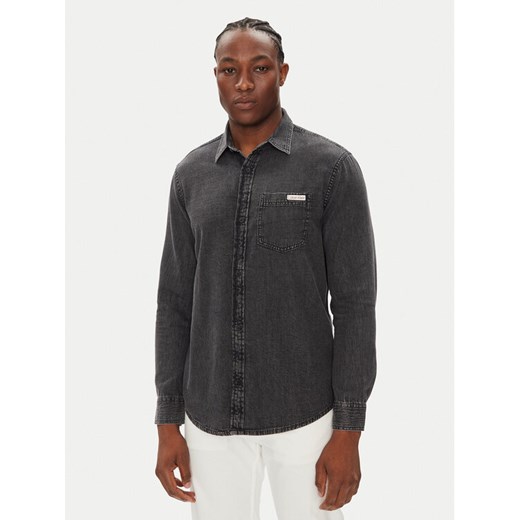 Calvin Klein Jeans Koszula jeansowa Classic LV040BM733 Szary Regular Fit ze sklepu MODIVO w kategorii Koszule męskie - zdjęcie 184571447