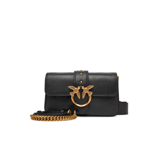 PINKO Torebka Love One Mini Slouchy Fl PE 25 PLTT 104340 A2C2 Czarny ze sklepu MODIVO w kategorii Torebki damskie - zdjęcie 184571495