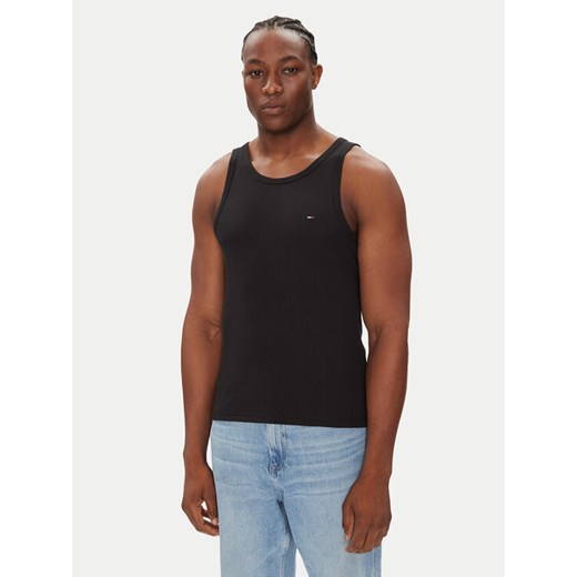 Tommy Jeans Tank top Classic Flag DM0DM21927 Czarny Slim Fit ze sklepu MODIVO w kategorii T-shirty męskie - zdjęcie 184571497