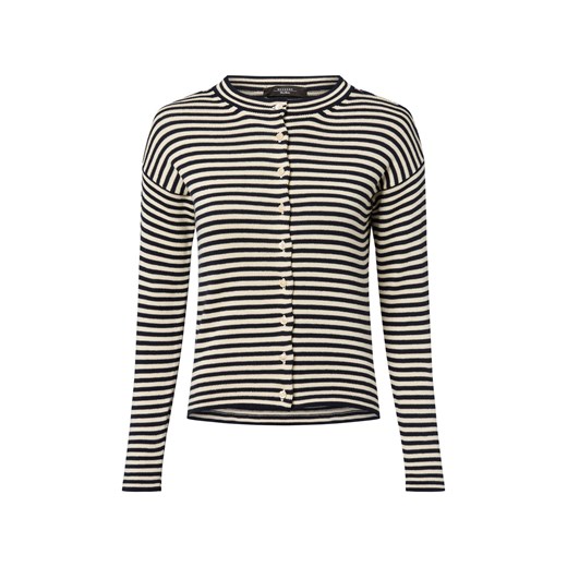 Weekend Max Mara Kardigan damski - Eritea Kobiety drobna dzianina beżowy w paski ze sklepu vangraaf w kategorii Swetry damskie - zdjęcie 184572215