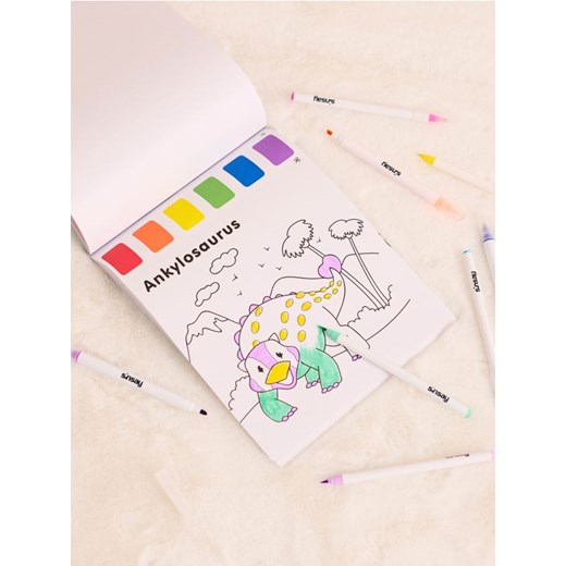 Sinsay - Kolorowanka z motywem dinozaura - wielobarwny Sinsay One Size okazyjna cena Sinsay