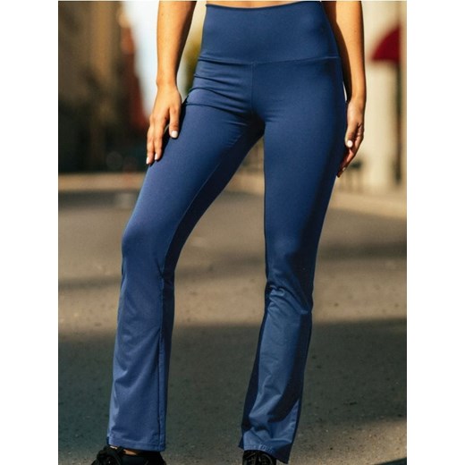 Sinsay - Legginsy flare GYM HARD - granatowy ze sklepu Sinsay w kategorii Spodnie damskie - zdjęcie 184574845