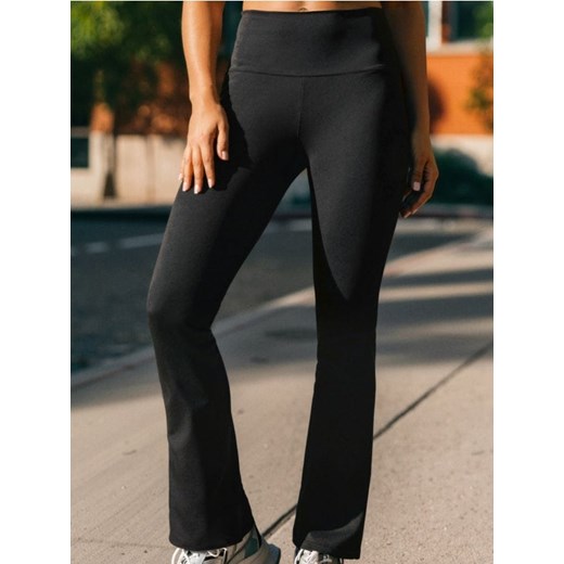 Sinsay - Legginsy flare GYM HARD - czarny ze sklepu Sinsay w kategorii Spodnie damskie - zdjęcie 184574846