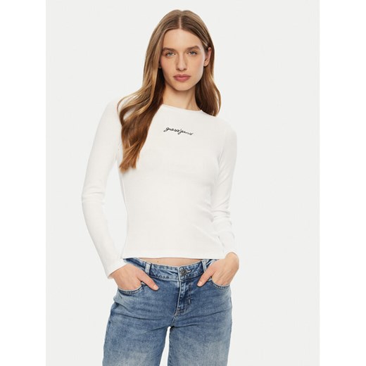 Guess Jeans T-Shirt W5RI58 KA0H1 Biały Regular Fit ze sklepu MODIVO w kategorii Bluzki damskie - zdjęcie 184575259
