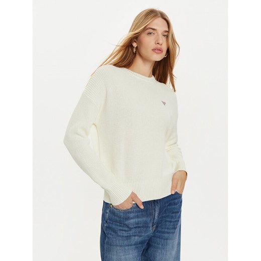 Guess Jeans Sweter W4BR08 Z3HM1 Écru Regular Fit ze sklepu MODIVO w kategorii Swetry damskie - zdjęcie 184575285