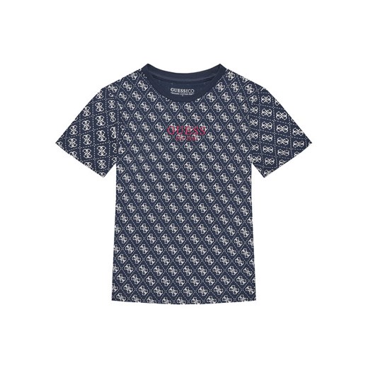 Guess T-Shirt L5YI19 K8HM4 Granatowy Regular Fit ze sklepu MODIVO w kategorii T-shirty chłopięce - zdjęcie 184575287