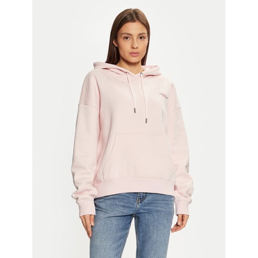 Guess Jeans Bluza W4BQ21 KC811 Beżowy Regular Fit ze sklepu MODIVO w kategorii Bluzy damskie - zdjęcie 184575308