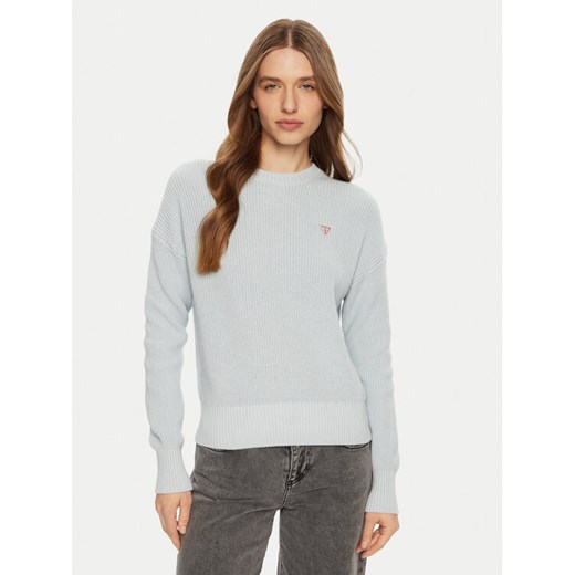 Guess Jeans Sweter W4BR08 Z3HM1 Niebieski Regular Fit ze sklepu MODIVO w kategorii Swetry damskie - zdjęcie 184575338