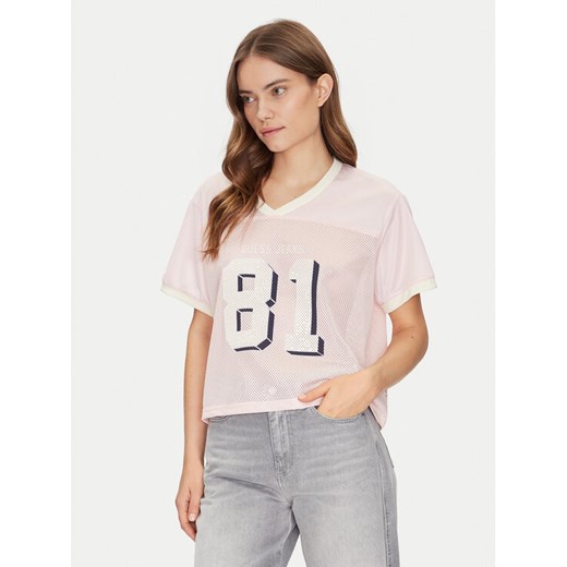 Guess Jeans T-Shirt W5GI59 KCTE2 Beżowy Regular Fit ze sklepu MODIVO w kategorii Bluzki damskie - zdjęcie 184575357
