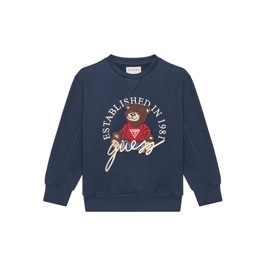 Guess Bluza H5YJ00 KAX74 Granatowy Oversize ze sklepu MODIVO w kategorii Bluzy chłopięce - zdjęcie 184575389