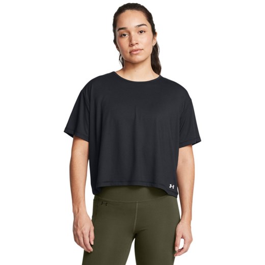Damska koszulka treningowa Under Armour Motion SS - czarna ze sklepu Sportstylestory.com w kategorii Bluzki damskie - zdjęcie 184576486