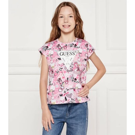 Guess T-shirt | Regular Fit ze sklepu Gomez Fashion Store w kategorii Bluzki dziewczęce - zdjęcie 184576696