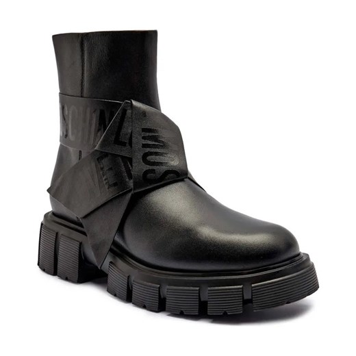 Love Moschino Skórzane botki na platformie ze sklepu Gomez Fashion Store w kategorii Botki - zdjęcie 184576745
