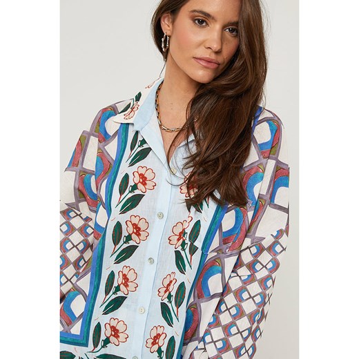 Rodier Lin Lniana koszula w kolorze błękitno-białym Rodier Lin S/M promocja Limango Polska