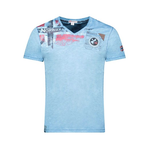 Geographical Norway Koszulka &quot;Jamo&quot; w kolorze błękitnym ze sklepu Limango Polska w kategorii T-shirty męskie - zdjęcie 184577958