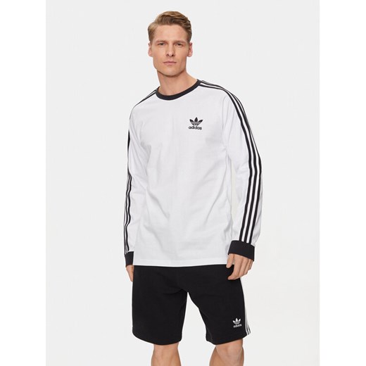 adidas Longsleeve Adicolor Classics 3-Stripes Long-Sleeve Top IA4879 Biały Slim Fit ze sklepu MODIVO w kategorii T-shirty męskie - zdjęcie 184578885