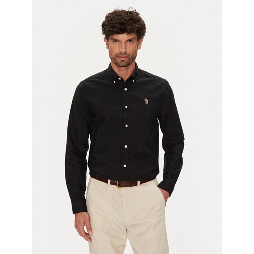 U.S. Polo Assn. Koszula MUP3247 Czarny Slim Fit ze sklepu MODIVO w kategorii Koszule męskie - zdjęcie 184580078