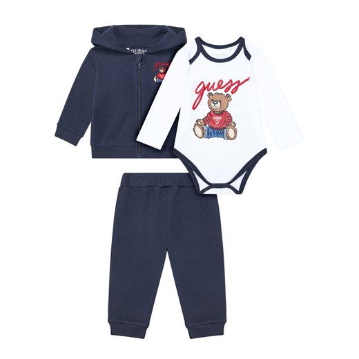 Guess Komplet dziecięcy H5YW12 KA6W4 Granatowy Regular Fit ze sklepu MODIVO w kategorii Odzież dla niemowląt - zdjęcie 184580139