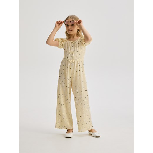 Reserved - Wzorzysty kombinezon - jasnożółty ze sklepu Reserved w kategorii Kombinezony dziewczęce - zdjęcie 184580765