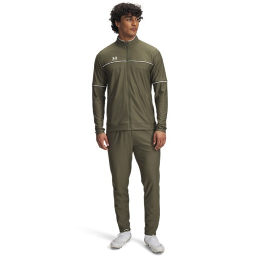 Męski dres komplet treningowy Under Armour UA M Challenger Tracksuit - zielony ze sklepu Sportstylestory.com w kategorii Spodnie męskie - zdjęcie 184580946