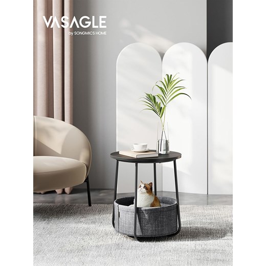 Songmics Stolik w kolorze czarno-szarym - wys. 45 x Ø 50 cm Songmics onesize wyprzedaż Limango Polska