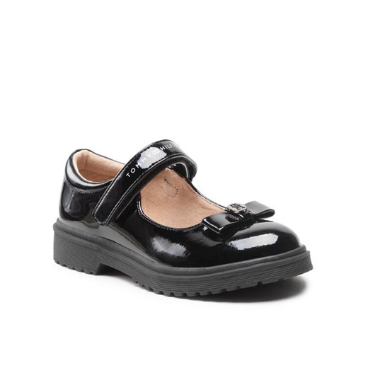 Półbuty Tommy Hilfiger Ballerina T3A3-32580-0774 M Czarny ze sklepu eobuwie.pl w kategorii Balerinki dziecięce - zdjęcie 184581507