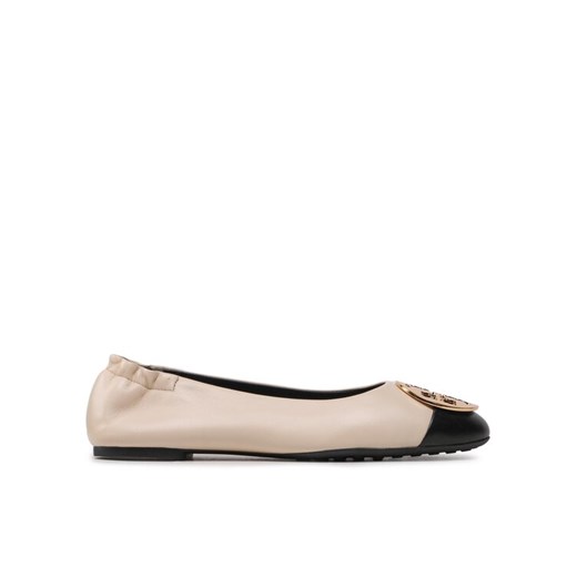 Tory Burch Baleriny Claire Cap Toe 148336 Beżowy ze sklepu MODIVO w kategorii Balerinki - zdjęcie 184581975