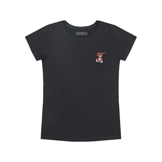 Guess T-Shirt J5RI44 J1314 Czarny Regular Fit ze sklepu MODIVO w kategorii Bluzki dziewczęce - zdjęcie 184581977