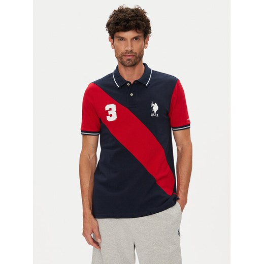 U.S. Polo Assn. Polo MUP3996 Granatowy Regular Fit ze sklepu MODIVO w kategorii T-shirty męskie - zdjęcie 184582006