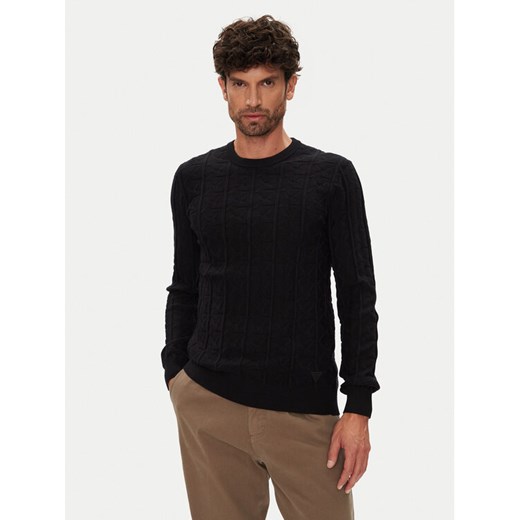 Guess Sweter M5YR07 Z3FC2 Czarny Regular Fit ze sklepu MODIVO w kategorii Swetry męskie - zdjęcie 184582008