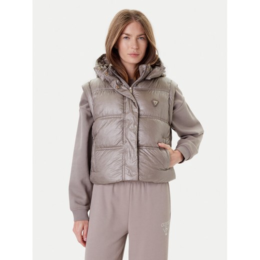 Guess Bezrękawnik W5YL11 WHDO2 Szary Regular Fit ze sklepu MODIVO w kategorii Kamizelki damskie - zdjęcie 184582015
