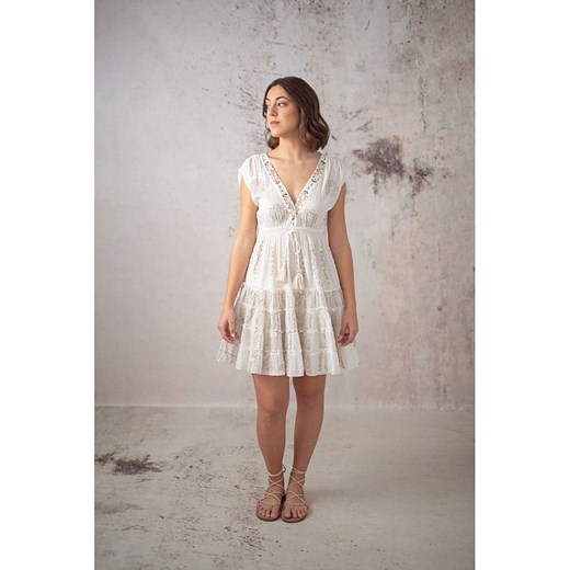 Lula Natura Sukienka w kolorze białym ze sklepu Limango Polska w kategorii Sukienki - zdjęcie 184583678