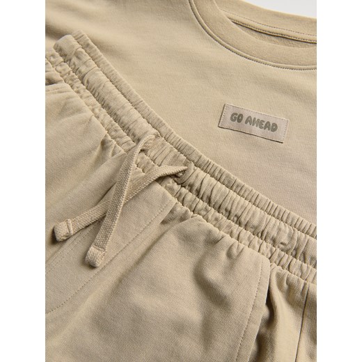 Reserved - Bawełniany komplet - kremowy Reserved 146/152 (10-11 lat) Reserved