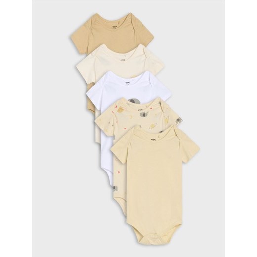 Sinsay - Body z motywem zwierzęcym 5 pack - biały ze sklepu Sinsay w kategorii Odzież dla niemowląt - zdjęcie 184584677
