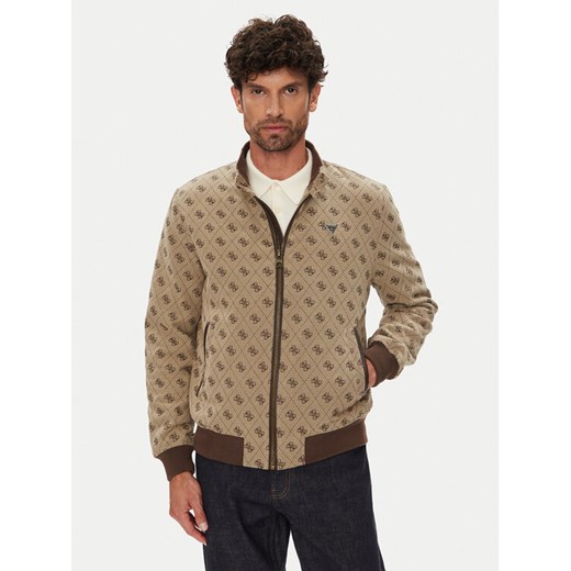 Guess Kurtka bomber M5YL04 WGUE0 Brązowy Regular Fit ze sklepu MODIVO w kategorii Kurtki męskie - zdjęcie 184584866