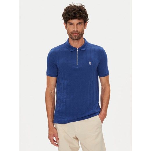 U.S. Polo Assn. Polo MUP3992 Niebieski Regular Fit ze sklepu MODIVO w kategorii T-shirty męskie - zdjęcie 184584885