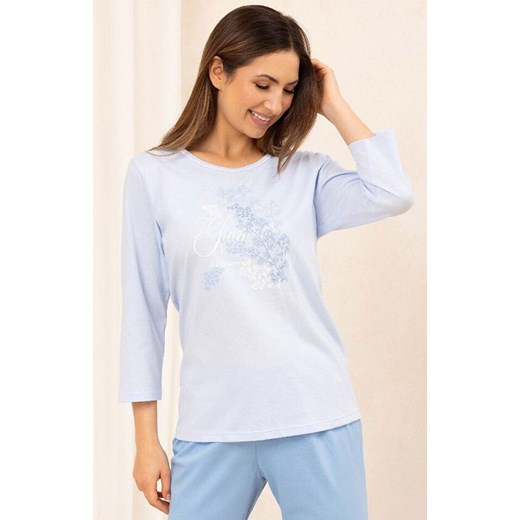 Bawełniana piżama damska niebieska plus size 706, Kolor niebieski, Rozmiar XXL, Regina ze sklepu Primodo w kategorii Piżamy damskie - zdjęcie 184585627