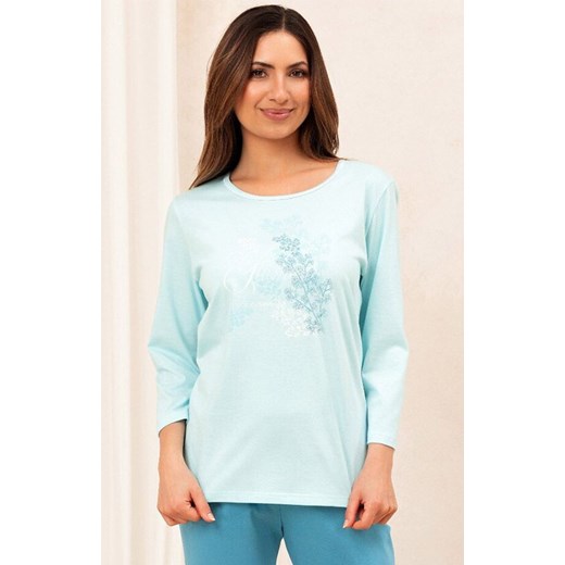 Bawełniana piżama damska turkusowa plus size 706, Kolor turkusowy, Rozmiar XXL, Regina ze sklepu Primodo w kategorii Piżamy damskie - zdjęcie 184585635
