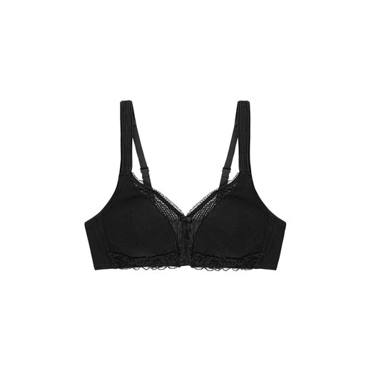 Triumph biustonosz bez fiszbin Modern Lace+Cotton N 10207539-0004, Kolor czarny, Rozmiar 75B, Triumph ze sklepu Primodo w kategorii Biustonosze - zdjęcie 184585669
