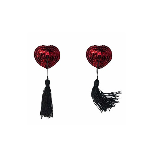 Cekinowe osłonki na biust z frędzlami Pasties Burlesque Gipsy Red, Lola Games ze sklepu Intymna w kategorii Kolczyki - zdjęcie 184586548