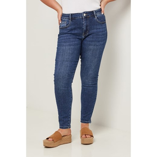 Curvy Lady Dżinsy - Slim fit - w kolorze niebieskim Curvy Lady 44 Limango Polska promocyjna cena